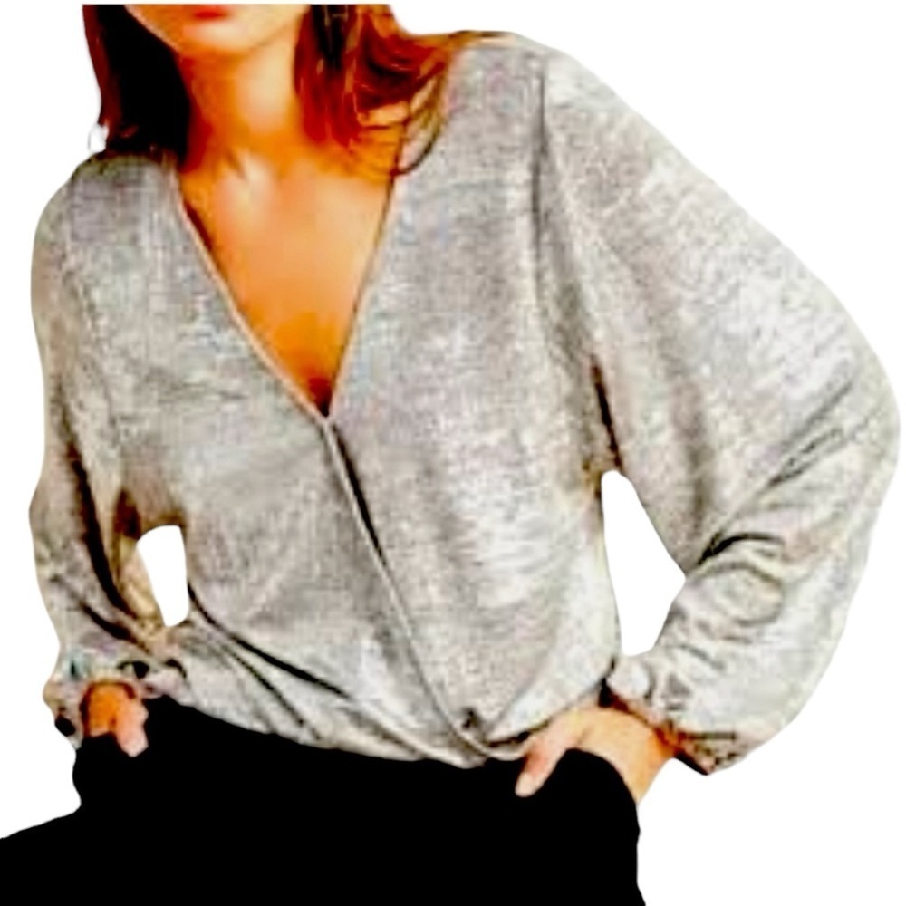 Anthropologie “Carys” Metallic Shiny Blouse